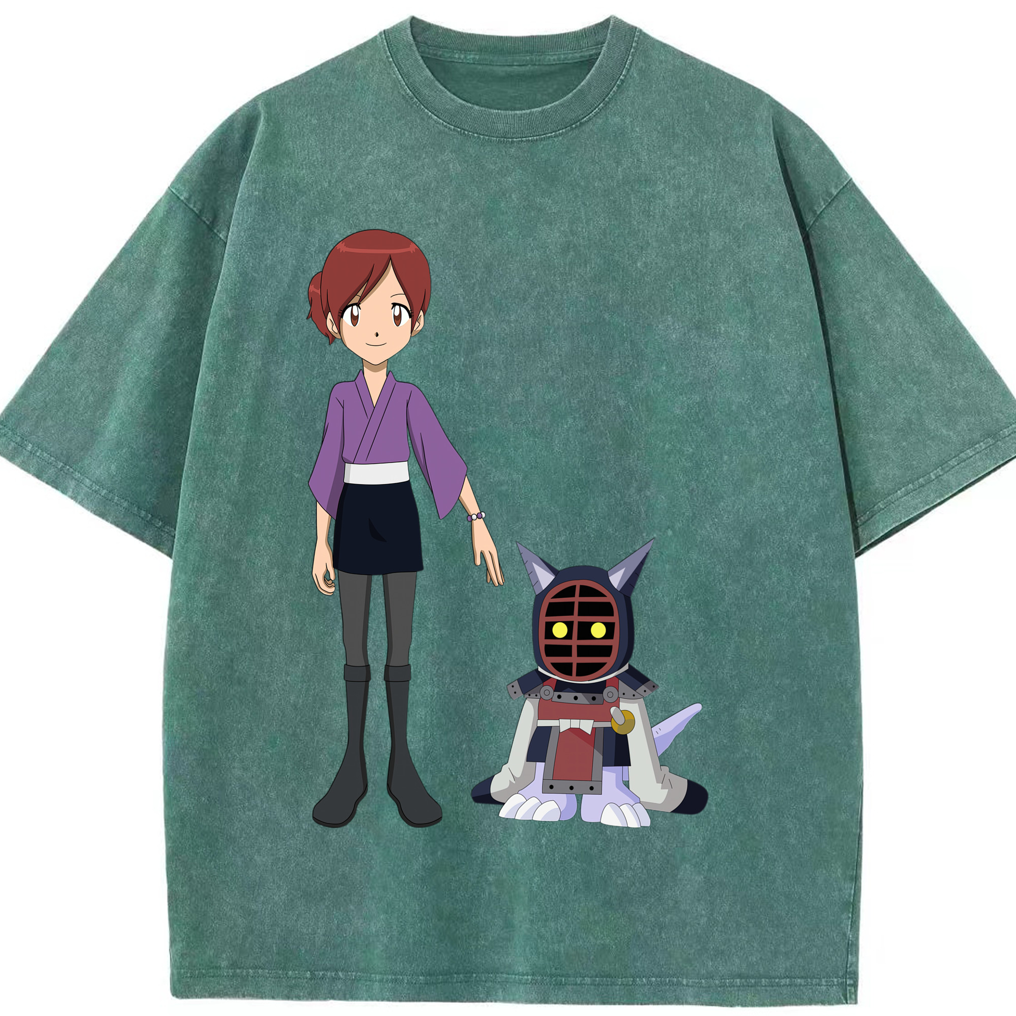 （画像用） Digimon デジタルモンスター/デジモン 綿100% ヴィンテージ風 半袖Tシャツ（フロントプリント）
